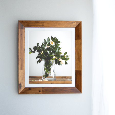White Camelia in Large Vase