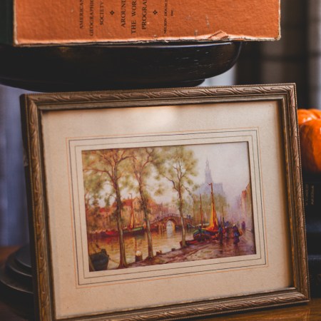 Framed Art - European Canal Scene