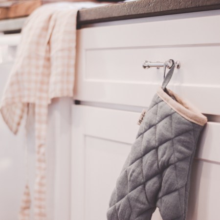 Linen Oven Mit | Grey Blue