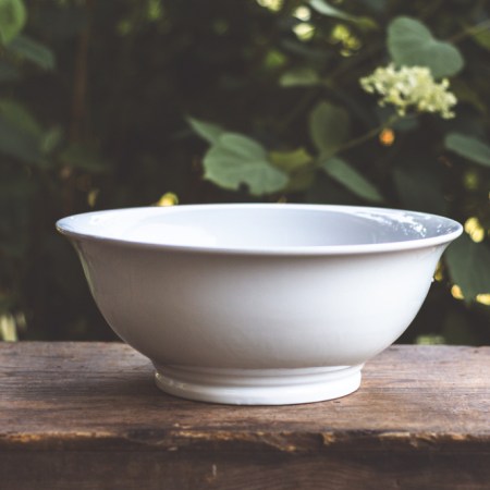 Bowl - Large Footed White Cordon Bleu Mixing Bowl