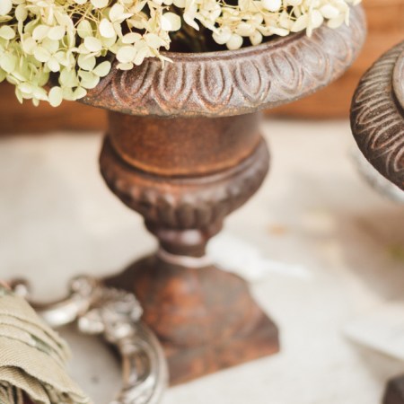 Small Cast Iron Urn Planter