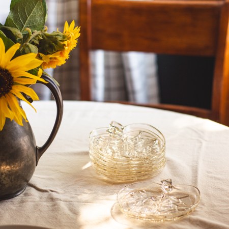 Orchard Crystal Apple Saucers